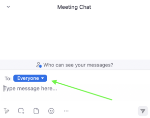 Chat In-Meeting everyone